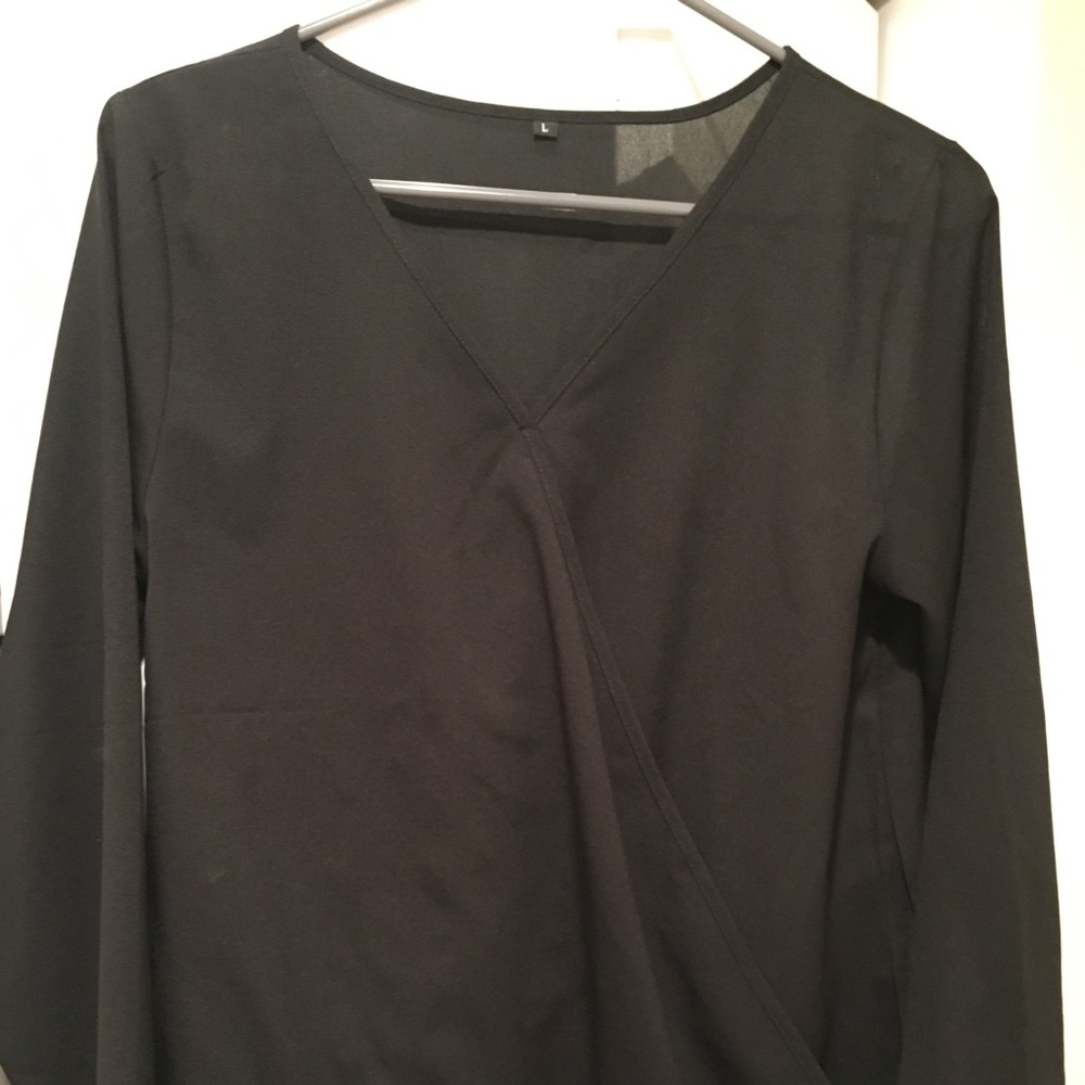 Black polyester Blouse